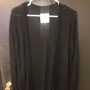 black cardigan